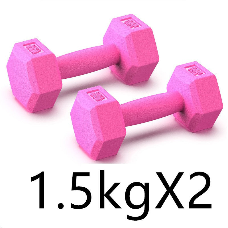 Rubberized Dumbbells Arm Muscle Training Home Fitness Equipment Weights