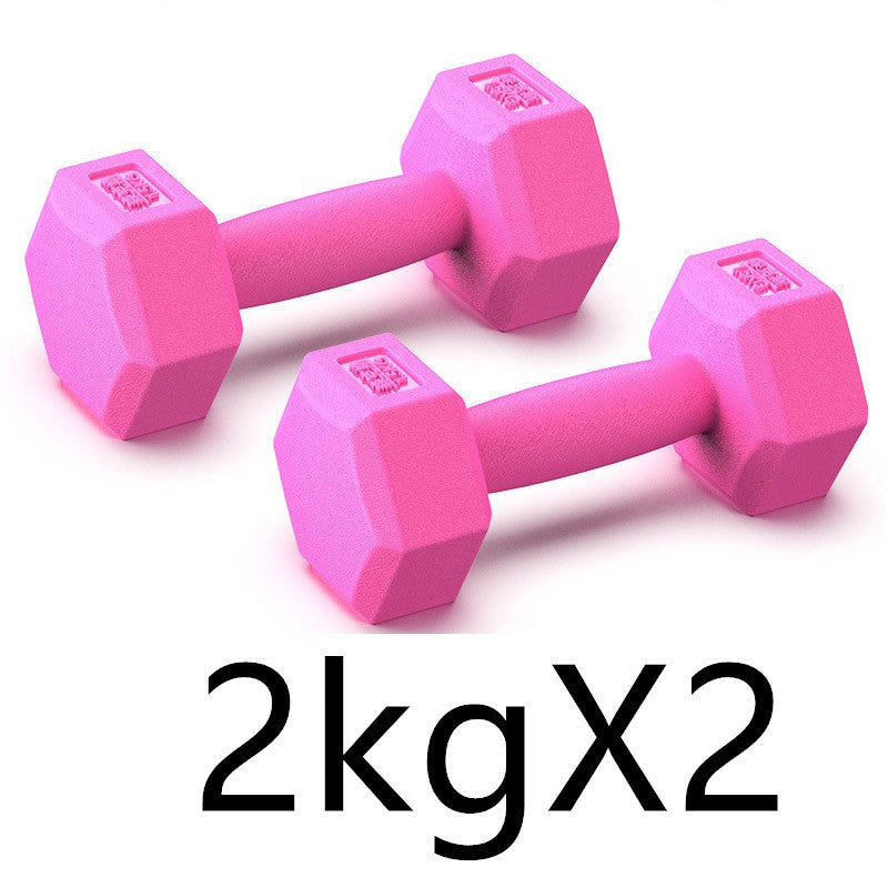 Rubberized Dumbbells Arm Muscle Training Home Fitness Equipment Weights