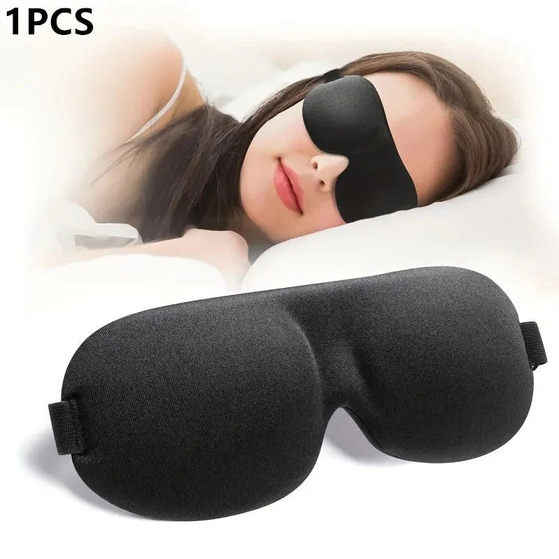 3D Contoured Sleep Mask – Ultra-Soft Breathable Light Blocking Eye Cover