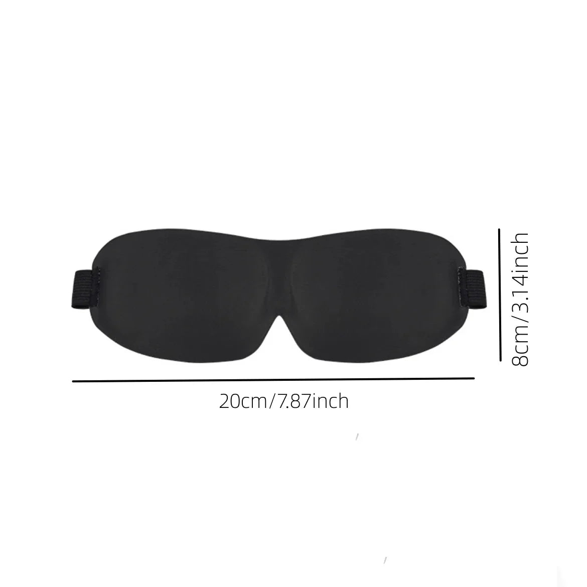 3D Contoured Sleep Mask – Ultra-Soft Breathable Light Blocking Eye Cover