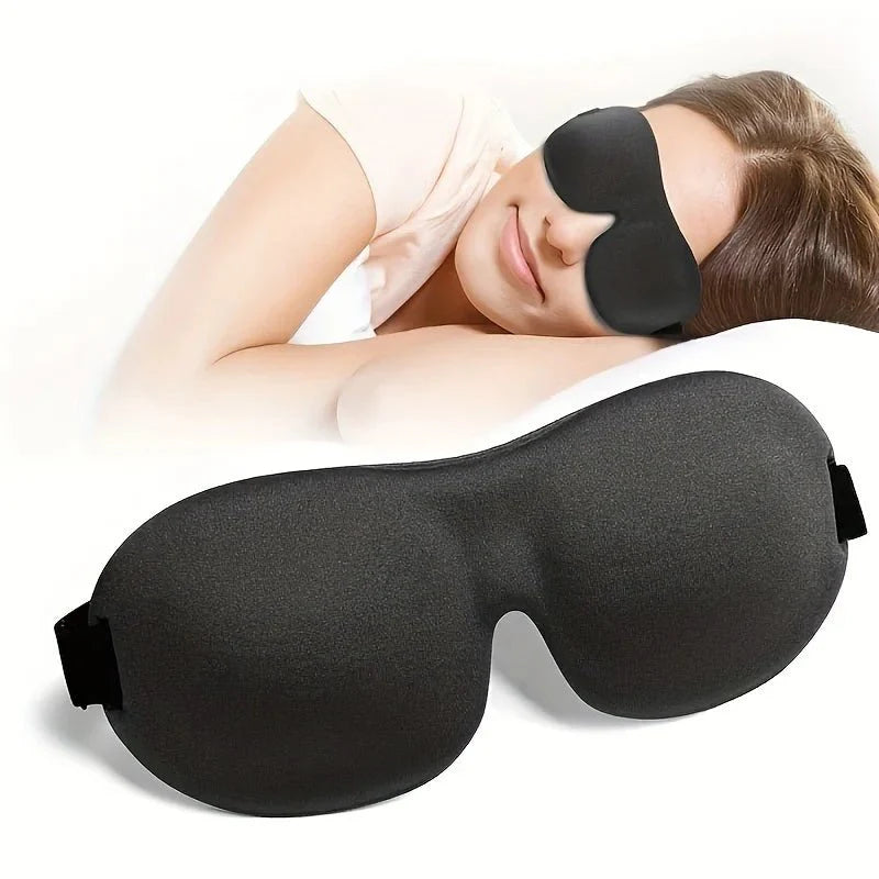 3D Contoured Sleep Mask – Ultra-Soft Breathable Light Blocking Eye Cover