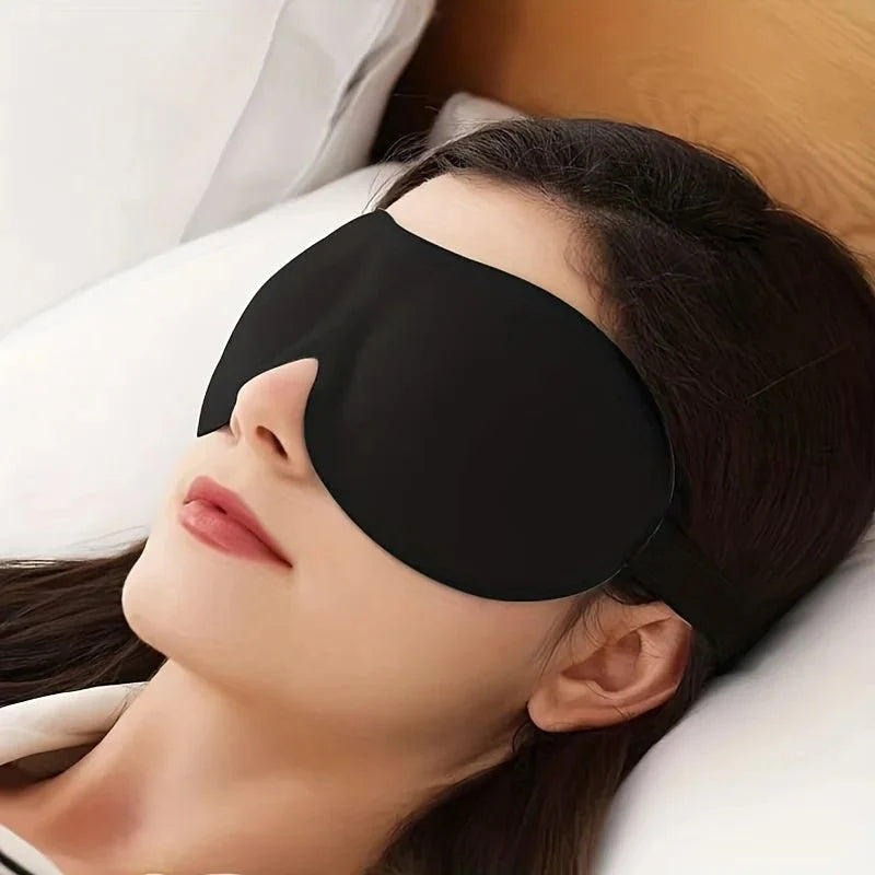 3D Contoured Sleep Mask – Ultra-Soft Breathable Light Blocking Eye Cover