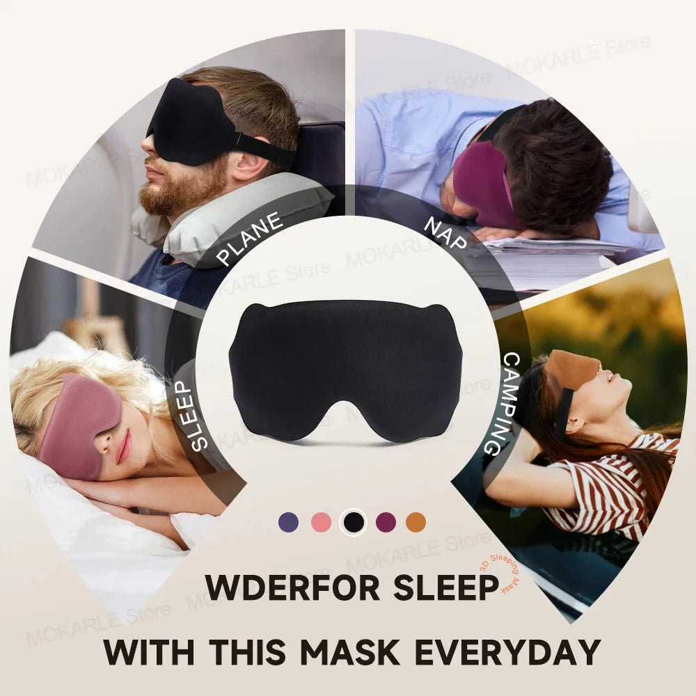 3D Sleeping Mask – Breathable Light-Blocking Eyeshade