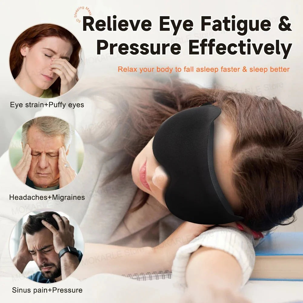 3D Sleeping Mask – Breathable Light-Blocking Eyeshade