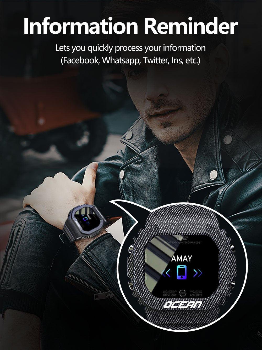 Ocean Army Smart Watch Fitness Tracker Heart Rate Monitor