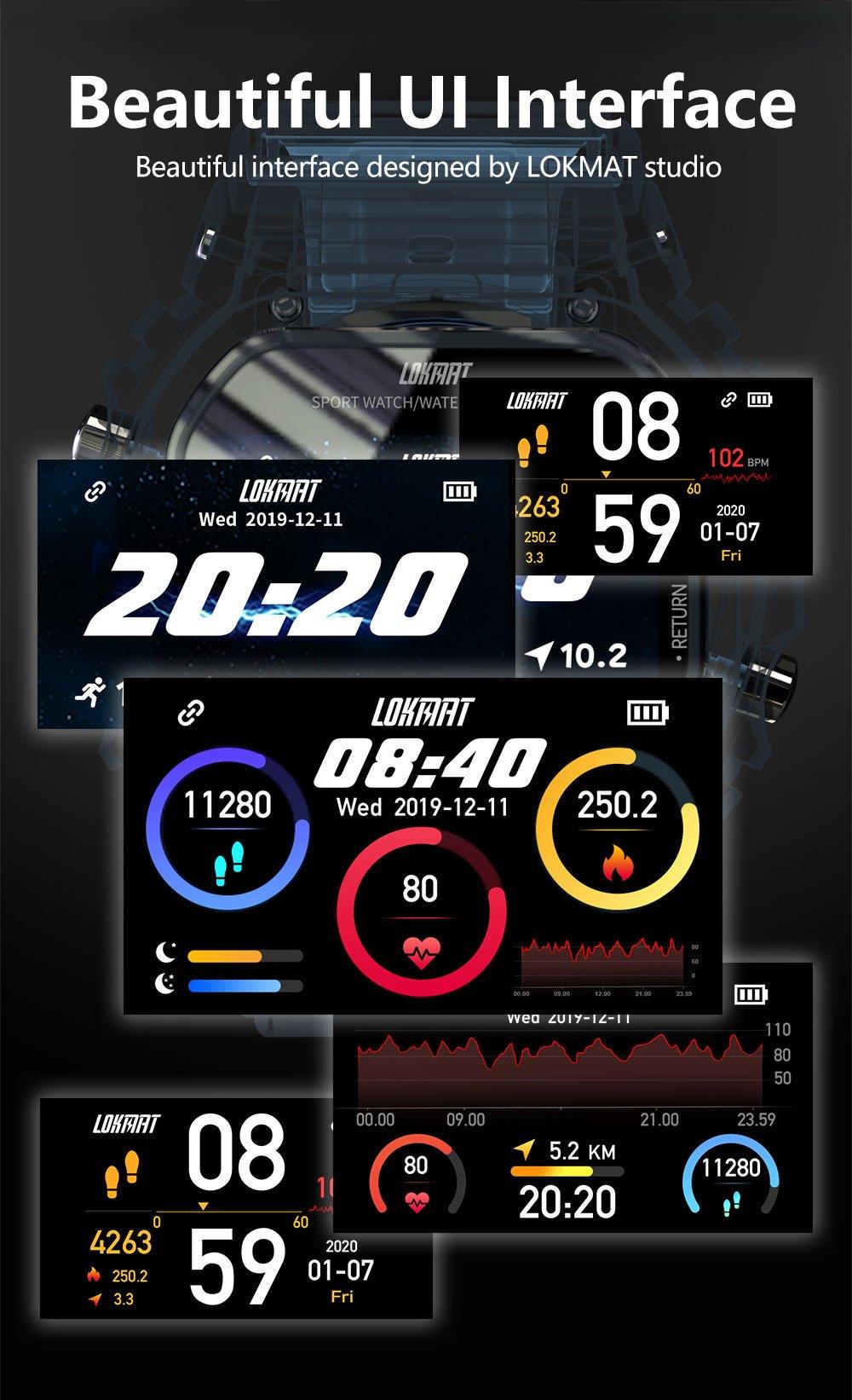 Ocean Army Smart Watch Fitness Tracker Heart Rate Monitor