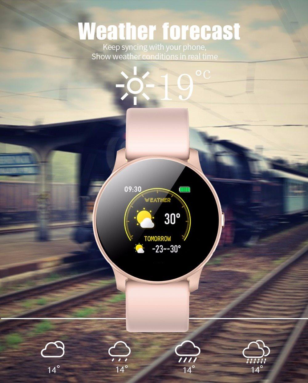 New Waterproof Womens Smart Watch Heart Rate Fitness Tracker