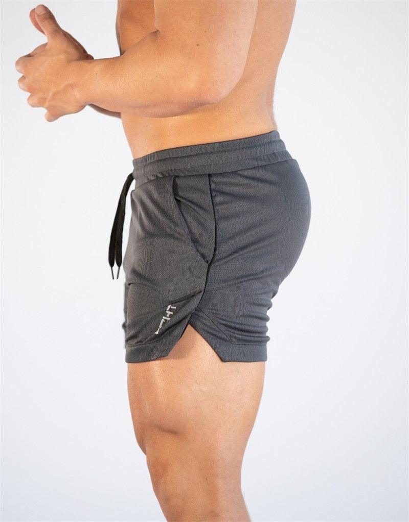 Mens Quick Dry 2 in 1 Gym Training Running Shorts Active