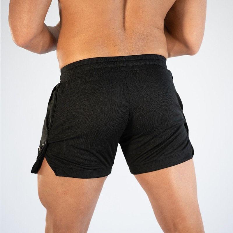 Mens Quick Dry 2 in 1 Gym Training Running Shorts Active