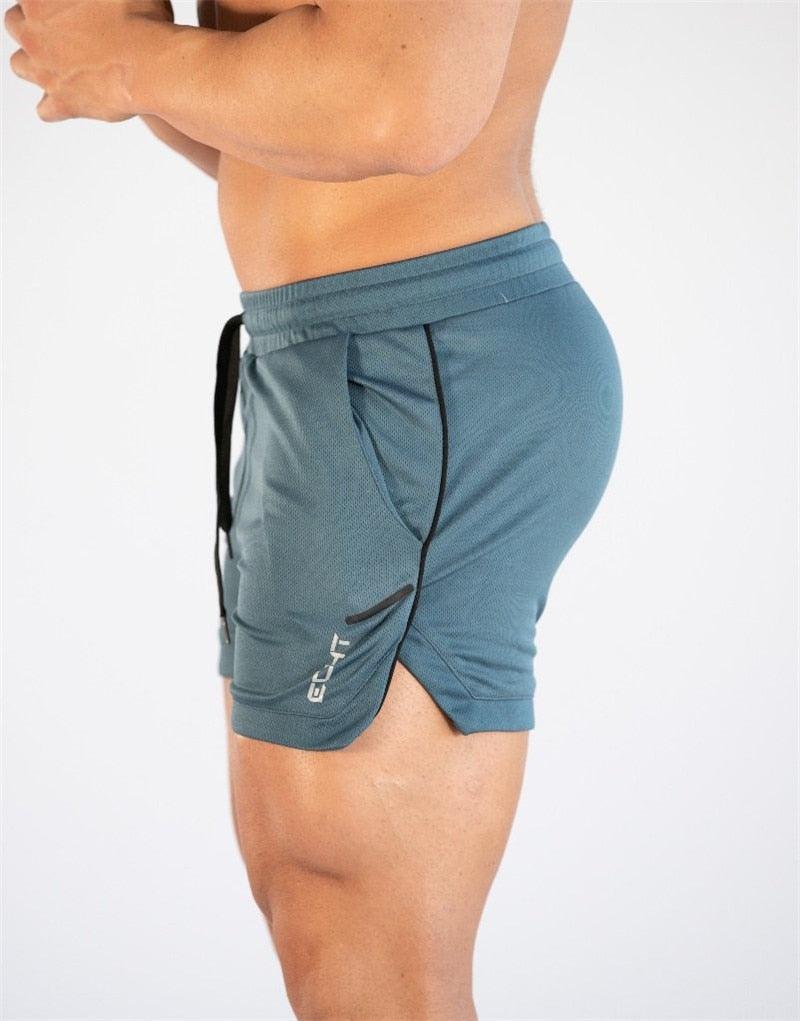 Mens Quick Dry 2 in 1 Gym Training Running Shorts Active