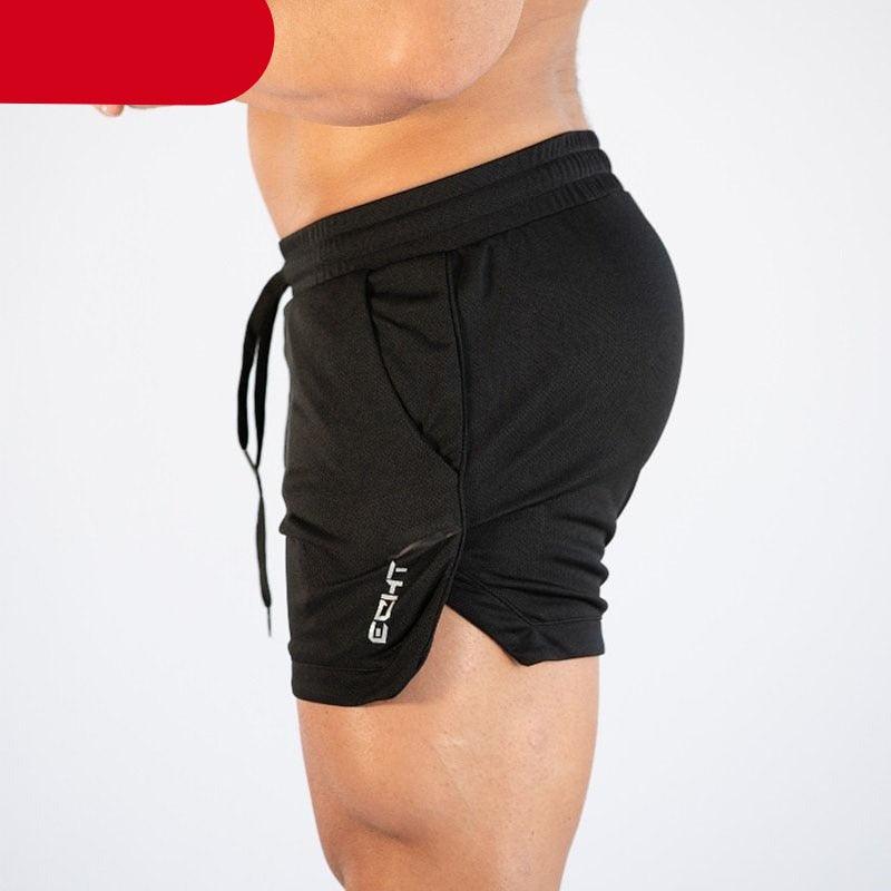 Mens Quick Dry 2 in 1 Gym Training Running Shorts Active