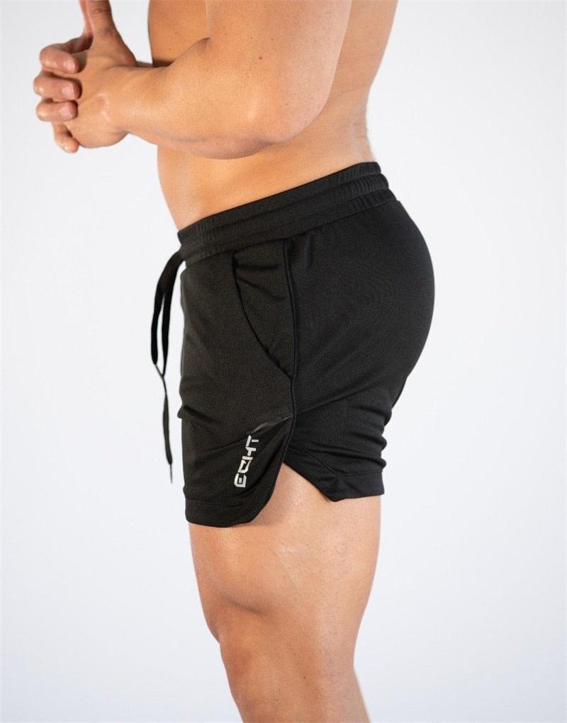 Mens Quick Dry 2 in 1 Gym Training Running Shorts Active