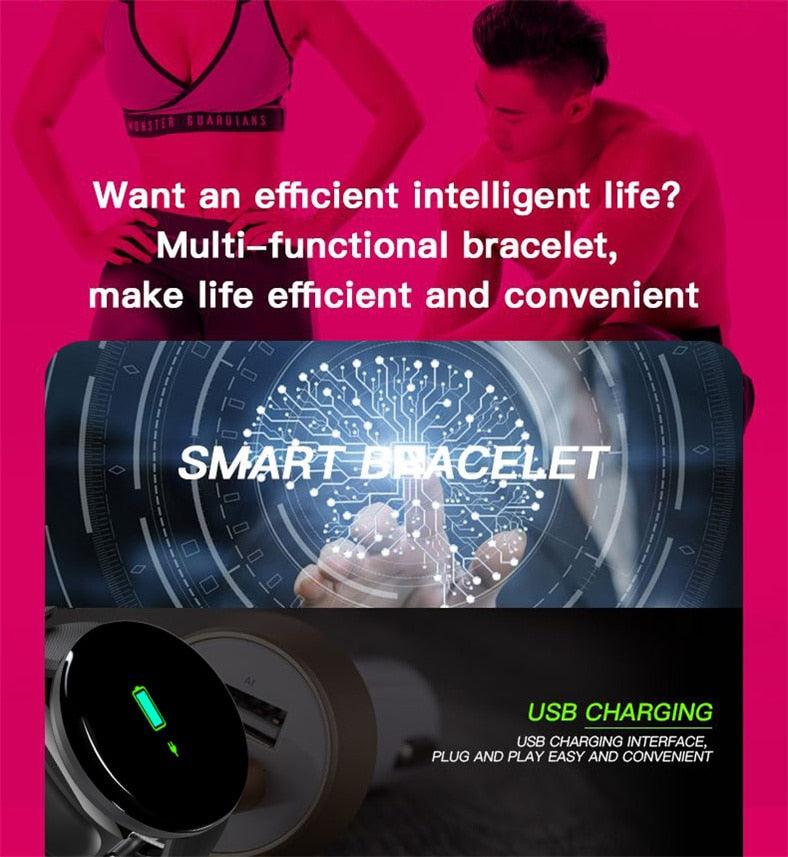 Smart Watch Heart Rate Fitness Tracker Waterproof Touch Screen Activity