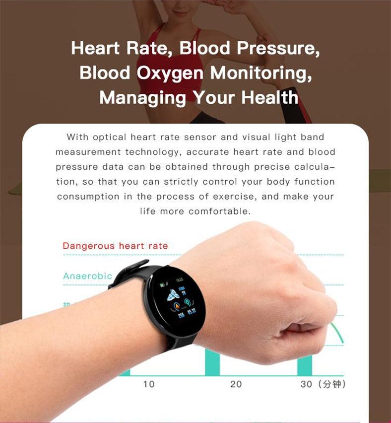 Smart Watch Heart Rate Fitness Tracker Waterproof Touch Screen Activity